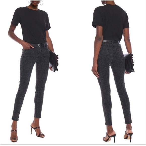 FRAME $220 Le Skinny de Jeanne Tonal Python snake Print Jeans. Size 30 - Picture 2 of 10